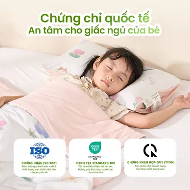 Bộ chăn gối thông hơi làm mát Nunu Petit Ice Bear - Ảnh 6