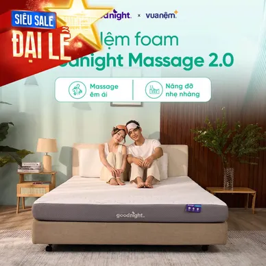 Nệm foam Goodnight Massage 2.0 (Hachi) giảm áp lực dày 15cm - Thumbnail