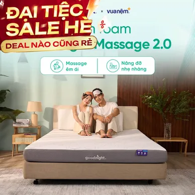 Nệm foam Goodnight Massage 2.0 (Hachi) giảm áp lực dày 15cm - Thumbnail