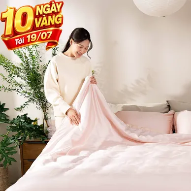 Bộ chăn ga chun chần Lụa Tencel cao cấp Amando Élan 5 chi tiết TC002 - Thumbnail