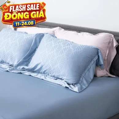 Bộ chăn ga Lụa tencel cao cấp Amando Lagom 5 chi tiết Màu Xanh dương - Thumbnail