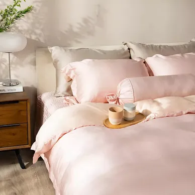 Bộ chăn ga phủ chần Lụa Tencel cao cấp Amando Élan 5 chi tiết TC002 - Thumbnail