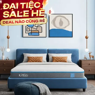 [BST Ngủ Mát] Nệm foam iComfy Coolax Mát Sâu Đa Tầng Massage Dày 15cm - Thumbnail