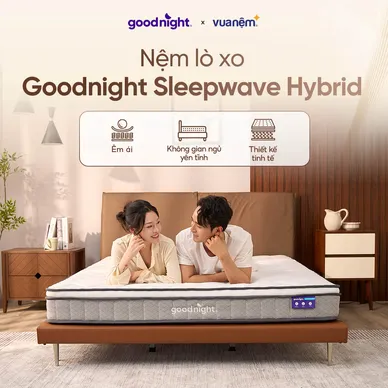 Nệm lò xo Goodnight SleepWave Hybrid (Sleep Wave 4.0) giảm tiếng ồn dày 20cm - Thumbnail