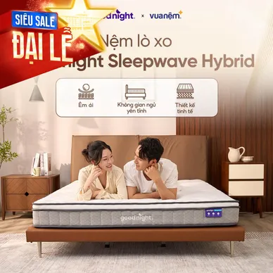 Nệm lò xo Goodnight SleepWave Hybrid (Sleep Wave 4.0) giảm tiếng ồn dày 20cm - Thumbnail