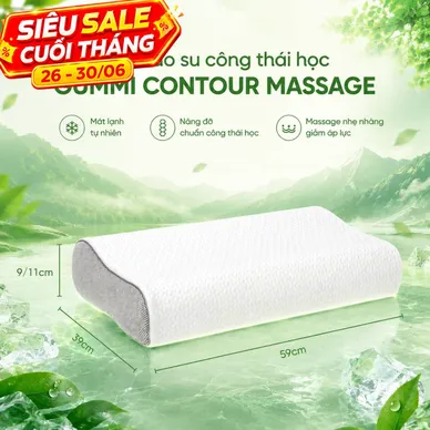 Gối cao su Gummi Contour giảm nhức mỏi, massage cổ vai gáy - Thumbnail