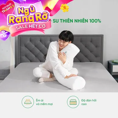 Gối ôm Cao su Gummi Body 100% thiên nhiên thoáng mát - Thumbnail