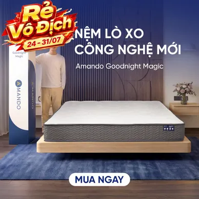 Nệm lò xo túi độc lập thế hệ mới Amando Goodnight Magic nâng đỡ êm ái 20cm - Thumbnail