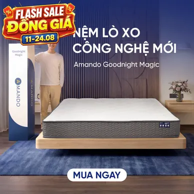 Nệm lò xo túi độc lập thế hệ mới Amando Goodnight Magic nâng đỡ êm ái 20cm - Thumbnail