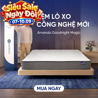 Nệm lò xo túi độc lập thế hệ mới Amando Goodnight Magic nâng đỡ êm ái 20cm - Thumbnail