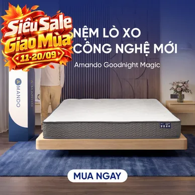 Nệm lò xo túi độc lập thế hệ mới Amando Goodnight Magic nâng đỡ êm ái 20cm - Thumbnail