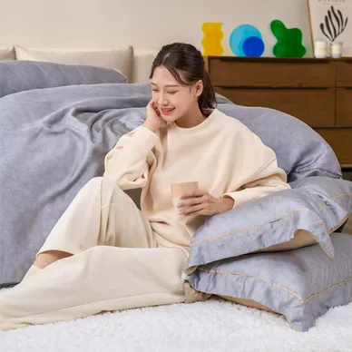 Bộ chăn ga chun chần Lụa Tencel cao cấp Amando Élan 5 chi tiết TC003 - Thumbnail