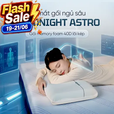Gối ngủ sâu Memory foam 40D Goodnight Astro lõi kép - Thumbnail