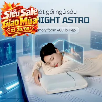 Gối ngủ sâu Memory foam 40D Goodnight Astro lõi kép - Thumbnail