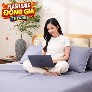 Bộ Ga chun microfiber Amando Ellie họa tiết 4 chi tiết - Thumbnail