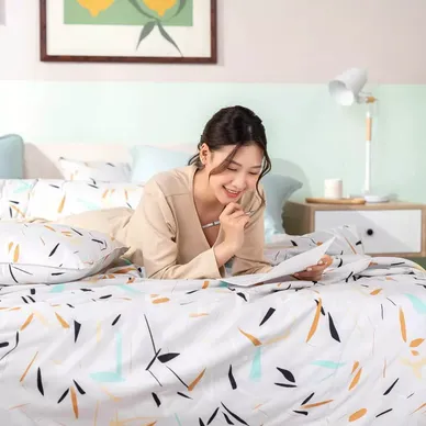 Bộ Ga chun microfiber Amando Ellie họa tiết 4 chi tiết M03 - Thumbnail