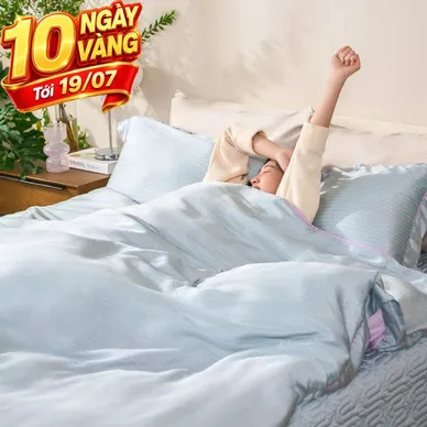 Bộ chăn ga chun chần Lụa Tencel cao cấp Amando Élan 5 chi tiết TC004 - Thumbnail