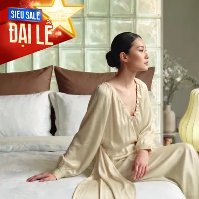 Bộ ga chun Tencel 60S họa tiết tinh tế - Amando Wellness Tencel Luxe - Thumbnail