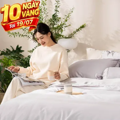 Bộ chăn ga phủ chần lụa tencel cao cấp Amando Élan 5 chi tiết (TC001 và TC005) - Thumbnail