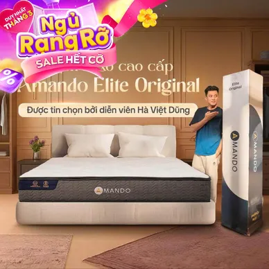 Nệm lò xo Amando Elite Original túi độc lập tiêu chuẩn khách sạn 5 sao dày 23cm - Thumbnail