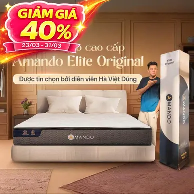 Nệm lò xo Amando Elite Original túi độc lập tiêu chuẩn khách sạn 5 sao dày 23cm - Thumbnail