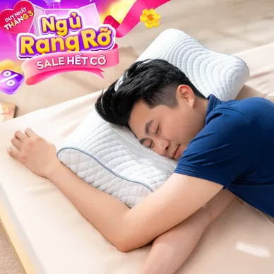 Gối foam Goodnight Nori 1.0 lượn sóng nâng đỡ cổ vai gáy - Thumbnail
