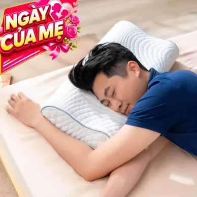 Gối foam Goodnight Nori 1.0 lượn sóng nâng đỡ cổ vai gáy - Thumbnail