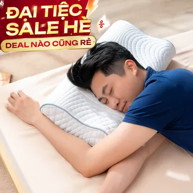 Gối foam Goodnight Nori 1.0 lượn sóng nâng đỡ cổ vai gáy - Thumbnail