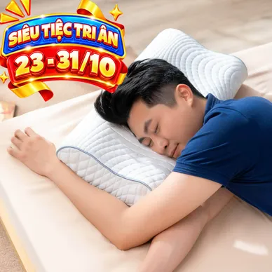 Gối foam Goodnight Nori 1.0 lượn sóng nâng đỡ cổ vai gáy - Thumbnail