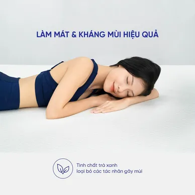 Nệm foam Goodnight Galaxy trà xanh kháng khuẩn dày 12cm - Thumbnail