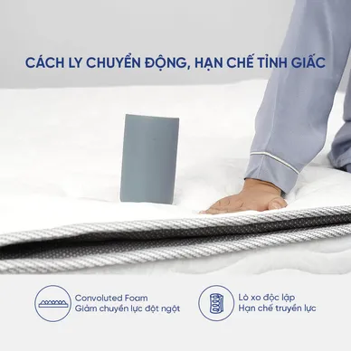 Nệm lò xo độc lập giảm tiếng ồn Amando Lucio - Thumbnail