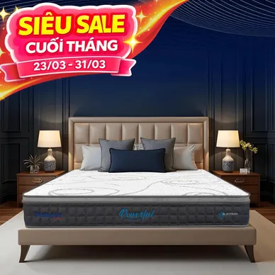 [Mới - Độc quyền] Nệm lò xo túi độc lập 3 vùng Dunlopillo de.Stress Powerful - Thumbnail