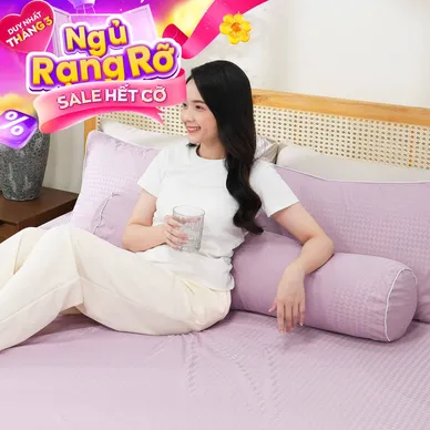 Bộ ga chun polyester gấm Amando Ellie đơn sắc 4 chi tiết Màu Tím - Thumbnail