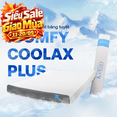 [BST Ngủ Mát] Nệm foam iComfy Coolax Plus Băng Lạnh Đa Tầng Dày 20cm - Thumbnail