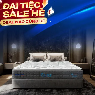 Nệm lò xo Dunlopillo de.Stress Energy công nghệ cách ly chuyển động - Thumbnail