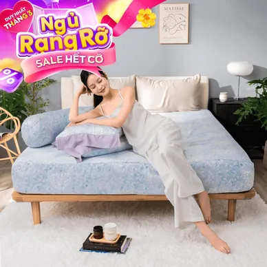 Bộ ga chun Lụa tencel cao cấp Amando Bliss 4 chi tiết mã TC006 - Thumbnail
