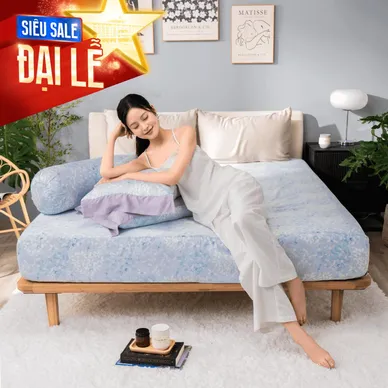 Bộ ga chun Lụa tencel cao cấp Amando Bliss 4 chi tiết mã TC006 - Thumbnail
