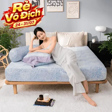 Bộ ga chun Lụa tencel cao cấp Amando Bliss 4 chi tiết mã TC006 - Thumbnail