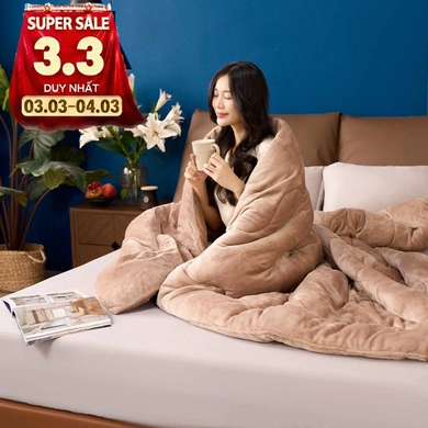 Chăn đại hàn nhung tuyết giữ ấm Amando Warm Flannel (SS25)