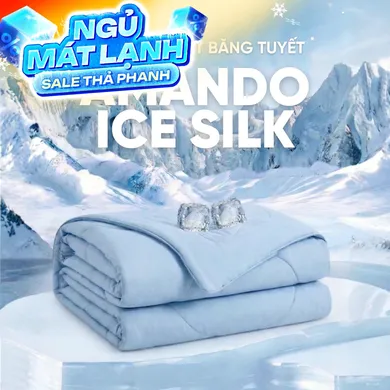 Chăn băng tuyết Amando Ice Silk mỏng nhẹ, giải nhiệt mùa hè