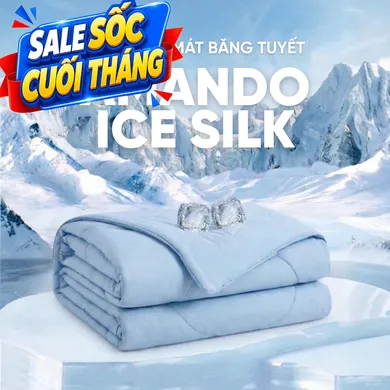 Chăn băng tuyết Amando Ice Silk mỏng nhẹ, giải nhiệt mùa hè