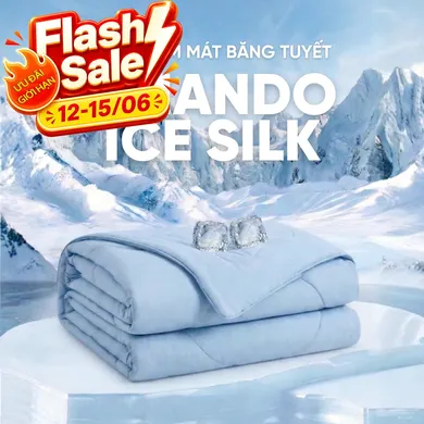 Chăn băng tuyết Amando Ice Silk mỏng nhẹ, giải nhiệt mùa hè