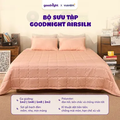 Hộp quà Goodnight Box phiên bản linh vật: Bộ ga chun cao cấp tencel Goodnight Airsilk