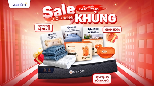 Vua Nệm Sale Tháng 10: Sale Khủng Cuối Tháng