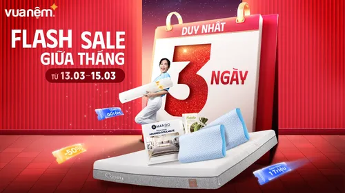 Flashsale giữa tháng tại Vua Nệm