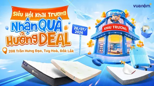 Vua Nệm Khai Trương Cửa Hàng tại 208 Trần Hưng Đạo, Tuy Hoà, Đắk Lắk
