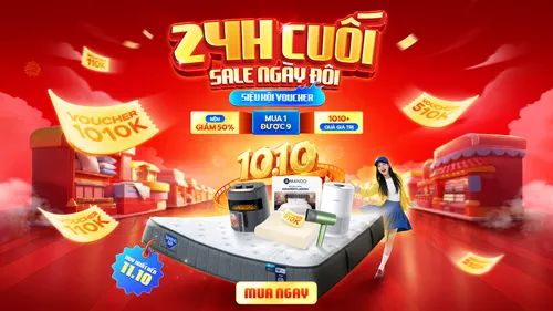 Ưu đãi 10/10: Sale Ngày Đôi – Siêu Hội Voucher