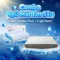 Combo Ngủ Mát Êm Sâu: 1 đệm Coolax Plus + 2 gối Nami - Ảnh thumb 1