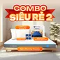 Combo Siêu rẻ 2: 1 Đệm Coolax + 1 bộ ga Rina + 2 gối Fit - tiết kiệm 1293K - Ảnh thumb 1
