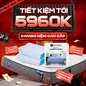 Combo Thanh Xuân : 1 Đệm Spring Air Firm Plus + 1 bộ chăn ga Lagom + 2 gối Nami - tiết kiệm 5960K - Ảnh thumb 1